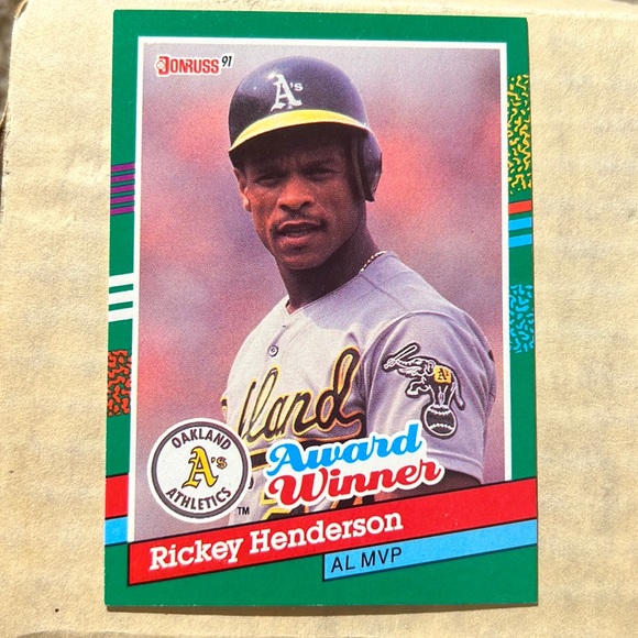 Rickey Henderson error baseball card - Picture 1 of 5